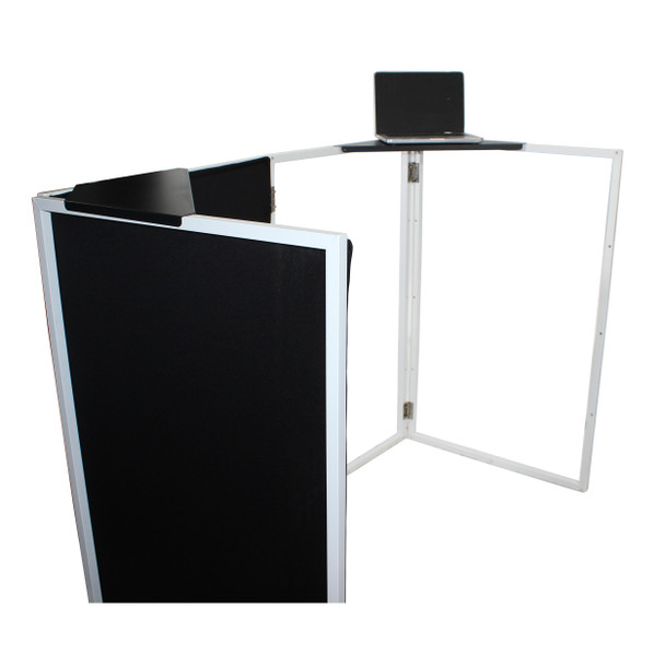 ProX Universal Set of Corner Shelves for DJ Facades Black Finish