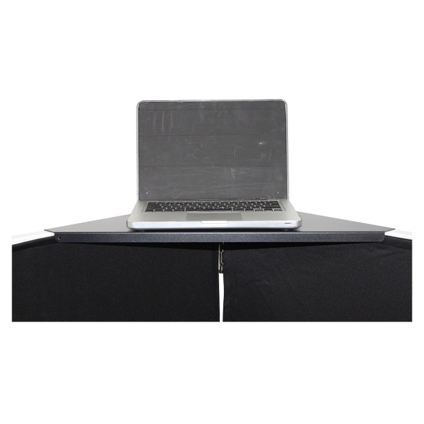 ProX Universal Set of Corner Shelves for DJ Facades Black Finish