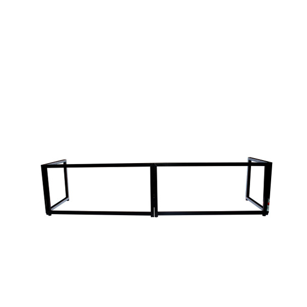ProX Black Frame 6 Ft. foldable 4 Panel Tabletop DJ Facade Front Board booth with Black and White Scrims and poratble bag