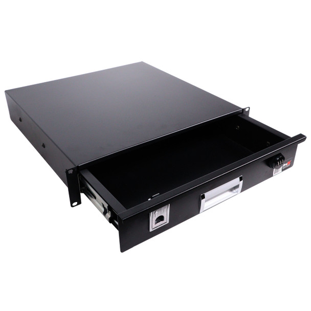 ProX 2U Rack Space 18" Depth Rack Mount Drawer for Audio, DJ, and IT Server rack cases.
