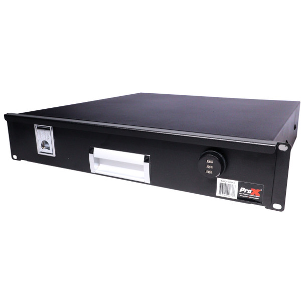 ProX 2U Rack Space 18" Depth Rack Mount Drawer for Audio, DJ, and IT Server rack cases.