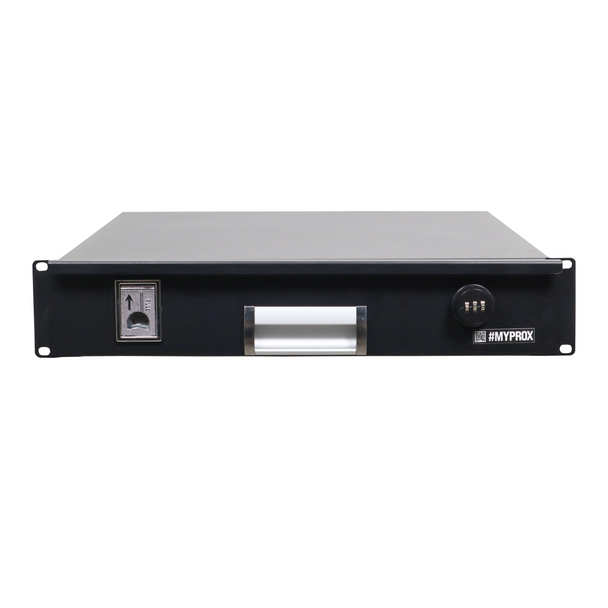 2U Metal Rack Drawer 18"D W/ Wireless Mic Foams