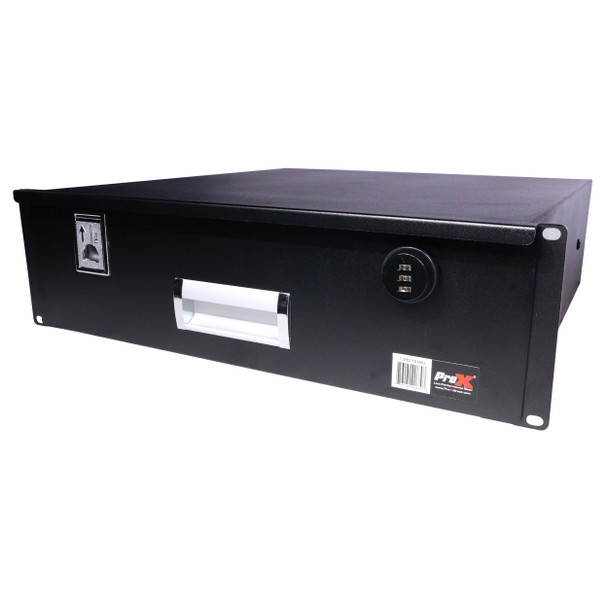 ProX 3U Rack Space 18" Depth Rack Mount Drawer for Audio, DJ, and IT Server rack cases.