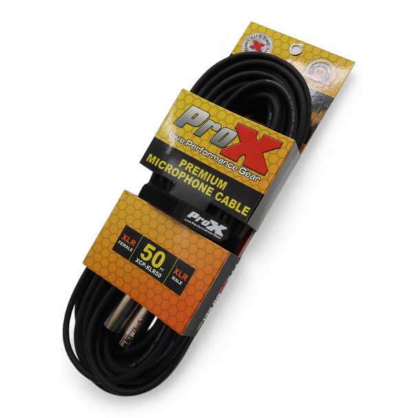 ProX 50 Ft. Balanced XLR3-F to XLR3-M Premium Audio-Microphone Cable