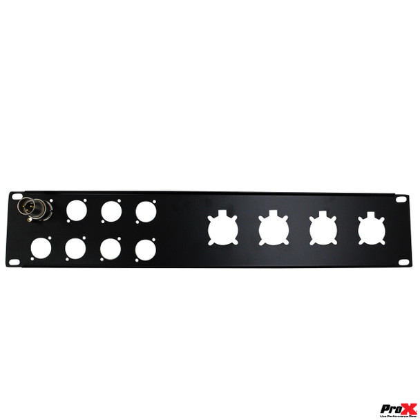 ProX 2U-8 XLR D +4 NL4 or NAC3 Unloaded Rack Panel