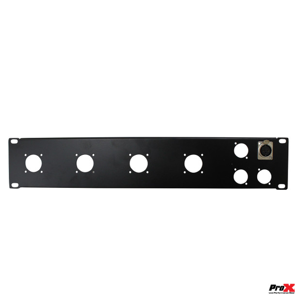 ProX 2U-4 XLR D +4 NL4 or NAC3 Unloaded Rack Panel