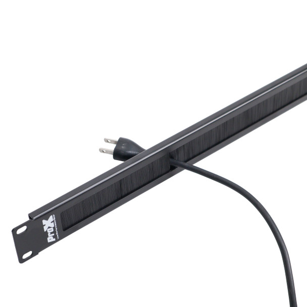 ProX 1U Rack Panel Brush Cable Management Slot Strips