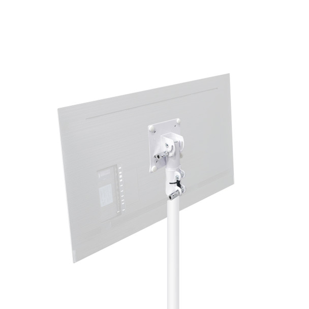 ProX Universal Laptop Tray + VESA Monitor Mounting Bracket fits on Speaker Stand 1-3/8" Pole White