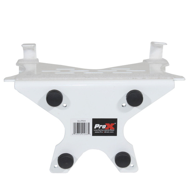ProX Universal Laptop Tray + VESA Monitor Mounting Bracket fits on Speaker Stand 1-3/8" Pole White