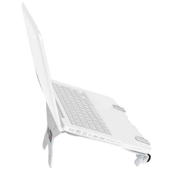 ProX Universal Laptop Tray + VESA Monitor Mounting Bracket fits on Speaker Stand 1-3/8" Pole White
