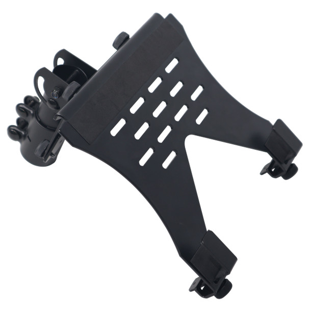 ProX Universal Laptop Tray + VESA Monitor Mounting Bracket fits on Speaker Stand 1-3/8" Pole Black
