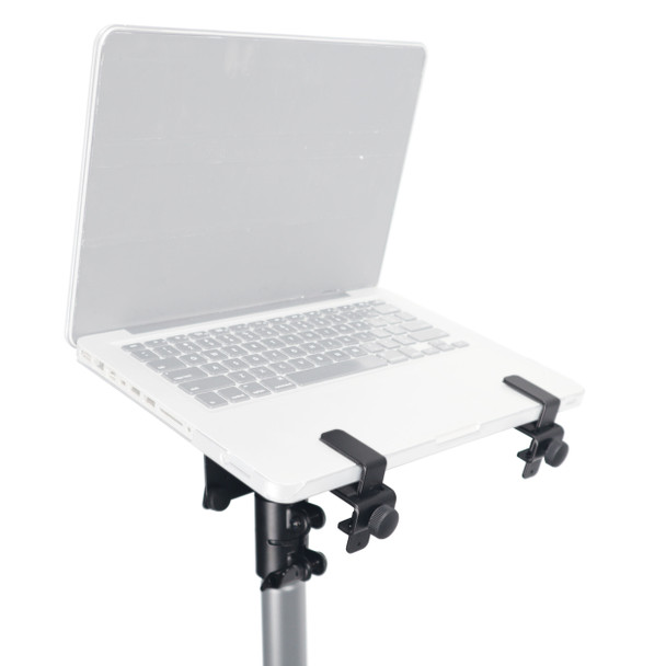 ProX Universal Laptop Tray + VESA Monitor Mounting Bracket fits on Speaker Stand 1-3/8" Pole Black