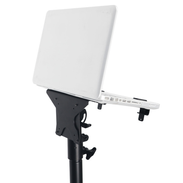 ProX Universal Laptop Tray + VESA Monitor Mounting Bracket fits on Speaker Stand 1-3/8" Pole Black