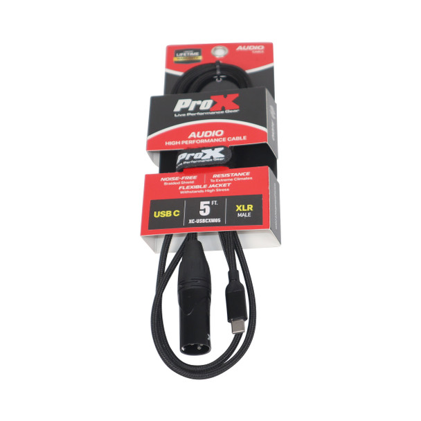 ProX 5FT USB-C to XLR-M