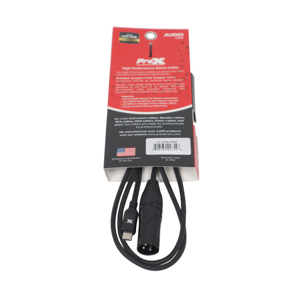 ProX 5FT USB-C to XLR-M