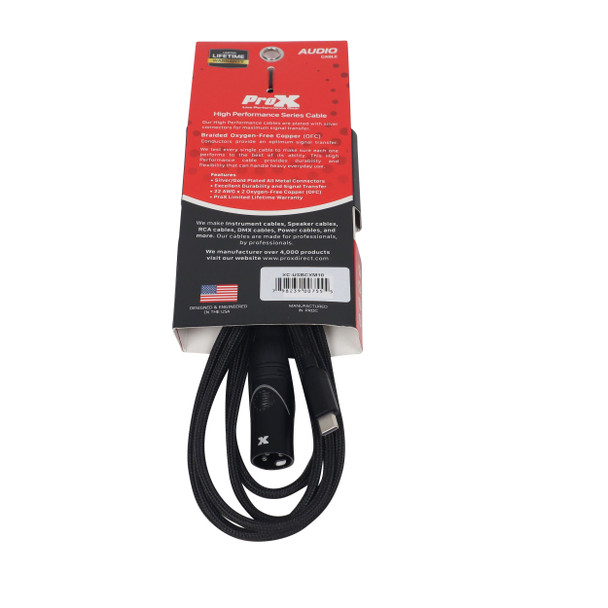 ProX 10FT USB-C to XLR-M 