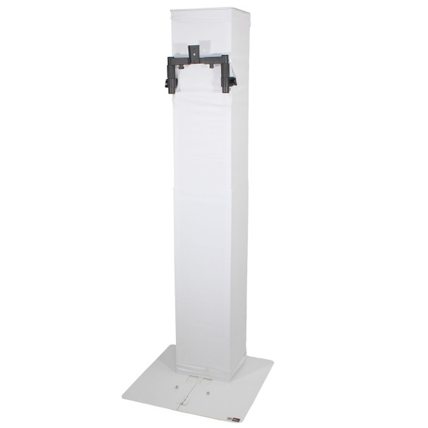ProX Flex Totem TV - 3 Ft. to 6 Ft. Height Adjustable Totem Stand Incl. TV Mount, Foldable Base Plate and Speaker Stud
