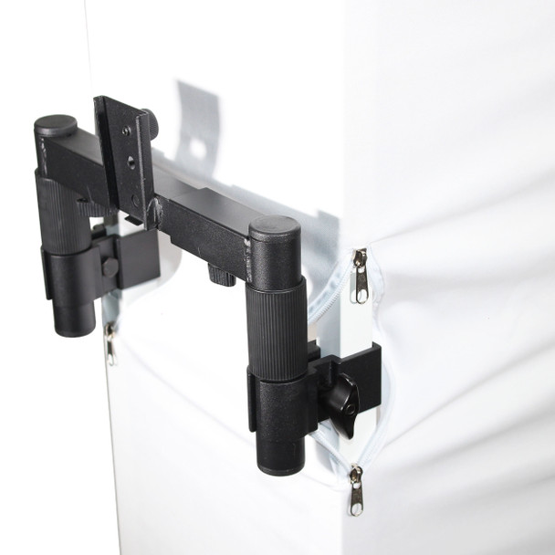 ProX Flex Totem TV - 3 Ft. to 6 Ft. Height Adjustable Totem Stand Incl. TV Mount, Foldable Base Plate and Speaker Stud