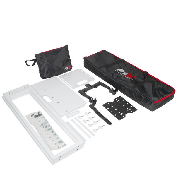 ProX Flex Totem TV - 3 Ft. to 6 Ft. Height Adjustable Totem Stand Incl. TV Mount, Foldable Base Plate and Speaker Stud