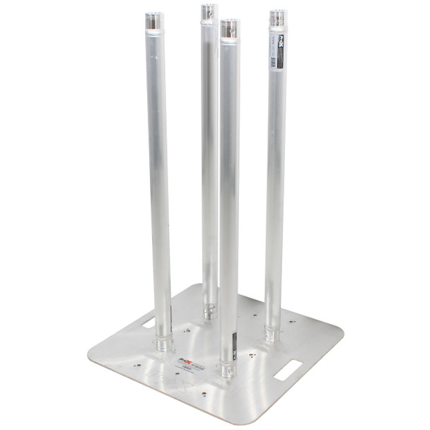 ProX SET OF 2 3.28 Ft. Totem Package Includes a 12in Top Plate, 24in Base Plate and Four 1M F31 Tubes W-White Scrim Cover
