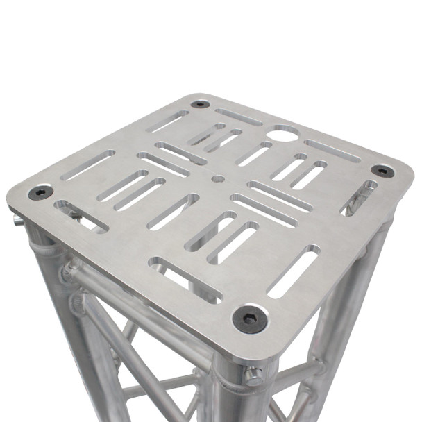ProX 12" Aluminum 8mm Slotted Holes Truss Top Plate for F34 F32 F31 Conical Square Truss with Twist Locks and Connectors