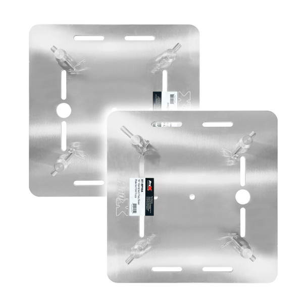 ProX Pack of Two 16" Aluminum 6mm Truss Base Plates for F34 F32 F31 Conical Square Truss with Connectors