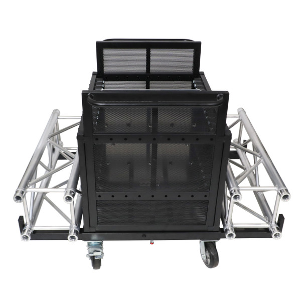 ProX Dolly Cart for Base Plates, Truss, Stage Legs, Cables, and Accessories Holds 8x 30 inch or 10x 24 inch Base Plates