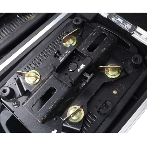 ProX Set of 4 Quick Release Sliding Truss Clamp Mounting Adapters ideal for Fastening Moving Heads