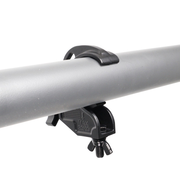 ProX Aluminum Hook Style M10 Clamp with Big Wing Knob for 2" Truss Tube Capacity 45 Lbs. Black Finish