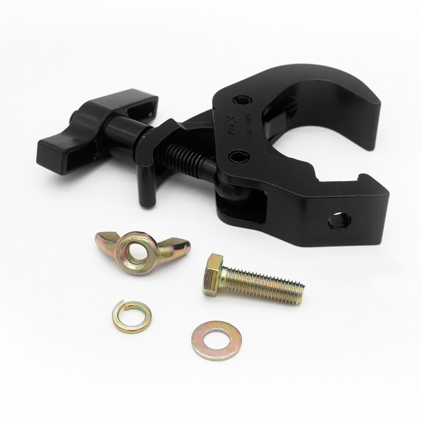 ProX T-C12H-BLK Self-Locking M10 Clamp w/ Big Wing for 2" Truss Tube Capacity 330 lbs. " Aluminum