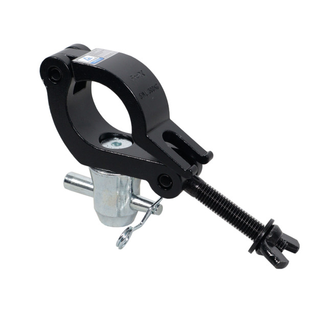 ProX Aluminum Side Entry M10 Clamp with Reversed Elbow Half Conical for 2" Truss Tube Capacity 661 lbs Black Finish