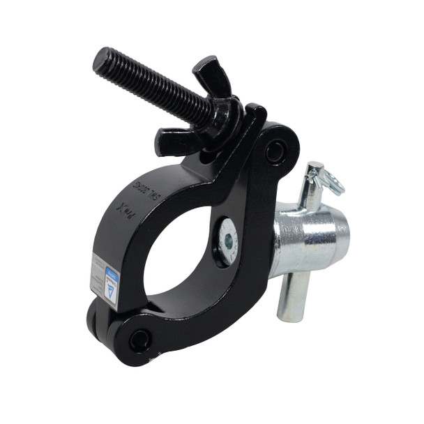 ProX Aluminum Side Entry M10 Clamp with Reversed Elbow Half Conical for 2" Truss Tube Capacity 661 lbs Black Finish