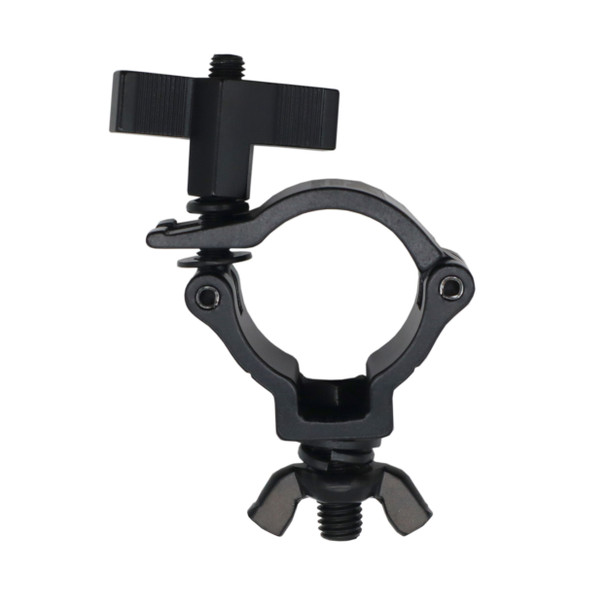ProX Aluminum Black Mini Clamp Stage Truss Lighting Stand Big Knob fits 1-3/8" to 1-1/2" 35-40mm Tube SWL 165LBS M8 Bolt