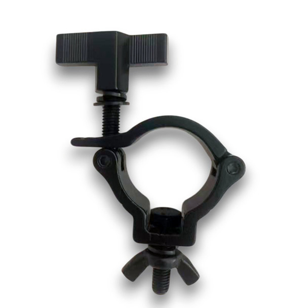 ProX Aluminum Black Mini Clamp Stage Truss Lighting Stand Big Knob fits 1-3/8" to 1-1/2" 35-40mm Tube SWL 165LBS M8 Bolt