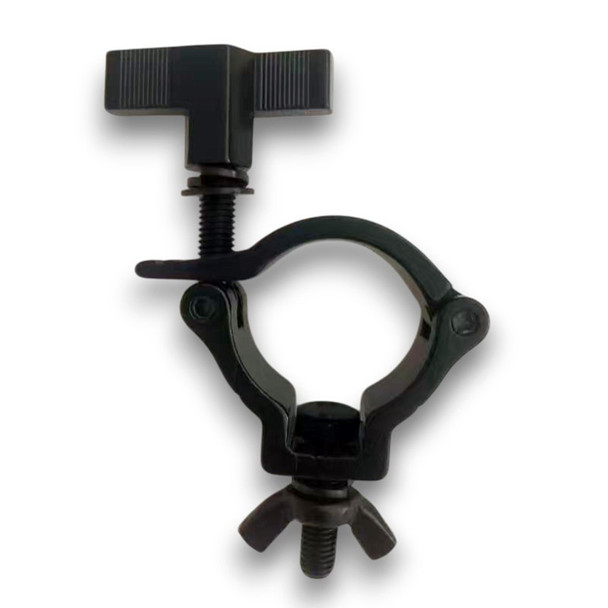 ProX Aluminum Black Mini Clamp Stage Truss Lighting Stand Big Knob fits 1-3/8" to 1-1/2" 35-40mm Tube SWL 165LBS M8 Bolt