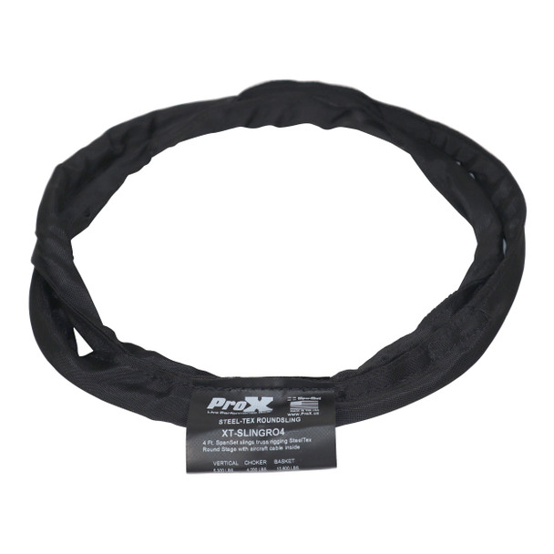 ProX 4 Ft. SpanSet slings truss rigging SteelTex „¢ Round Stage with aircraft steel cable inside - Made in USA
