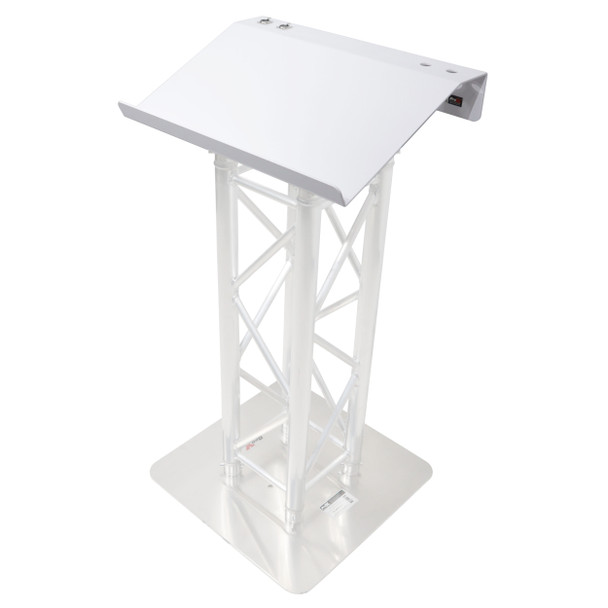 ProX Truss Lectern 24" White Finish Aluminum Fits F34 w/ 4x Punched for D-Series Connectors