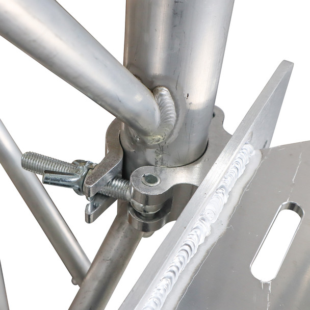 ProX Aluminum Truss Shelf with Dual O-Style Pro Clamps 14"x16" Shelf Space Fit F34 Truss And Bolted 12"Box Truss