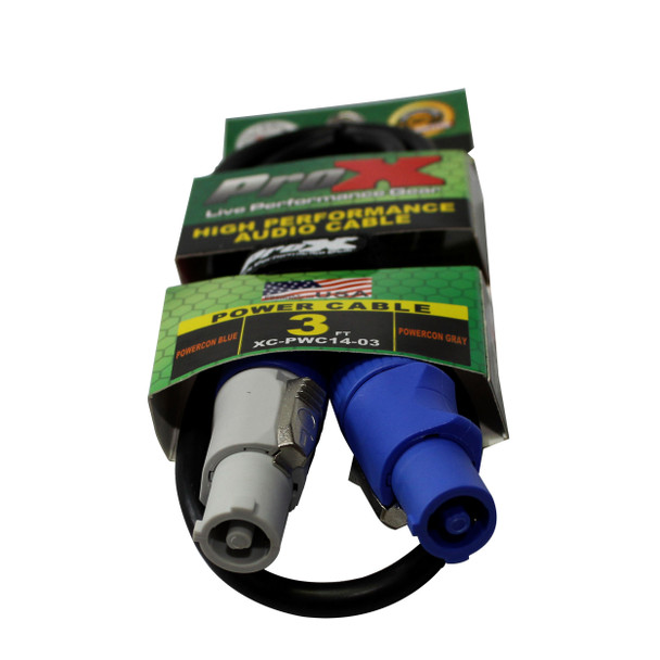 ProX speaker cable featuring professional locking speaker connectors designed for reliable audio signal transfer and durable performance.
