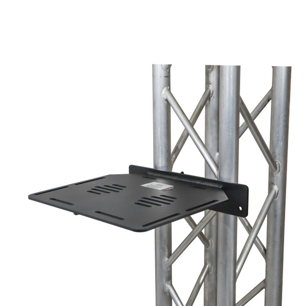 ProX Aluminum Truss Shelf with Dual O-Style Pro Clamps 14"x16" Shelf Space Fit F34 Truss And Bolted 12"Box Truss BLK