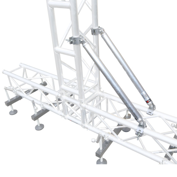ProX 59 Inch (149.86cm) Single Truss Tube W-Clamp and Hinge on Each End | 2 Inch | 2mm Wall