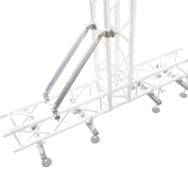 ProX 59 Inch (149.86cm) Single Truss Tube W-Clamp and Hinge on Each End | 2 Inch | 2mm Wall