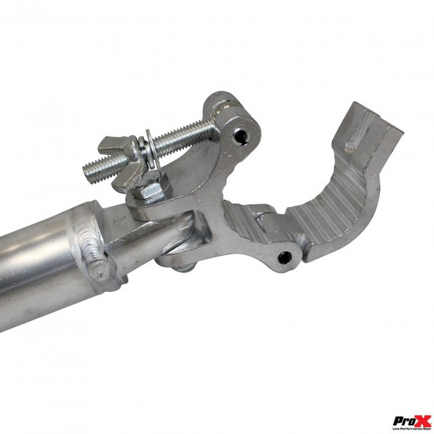 ProX 59 Inch (149.86cm) Single Truss Tube W-Clamp and Hinge on Each End | 2 Inch | 2mm Wall