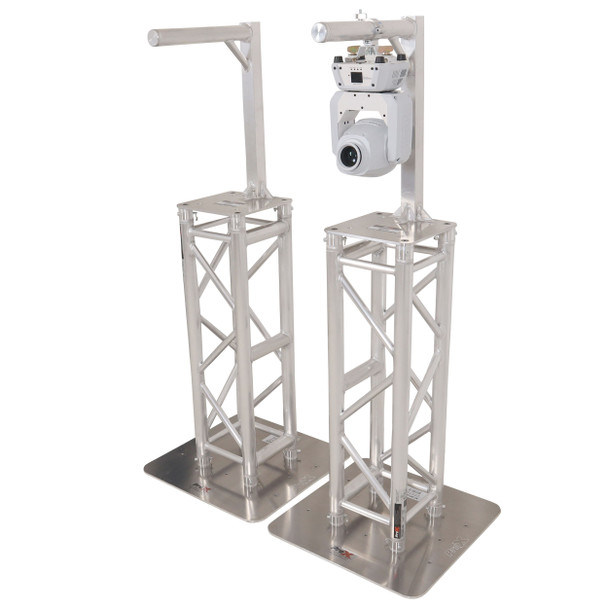 ProX Set of 2 Inverted Lighting Mount Top Plates with 24"H and 16"L, 2" OD Arm