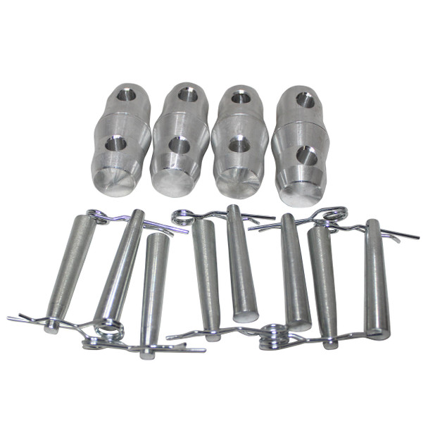 ProX Set of (4) Double Sided Conical Couplers with connectors and pins