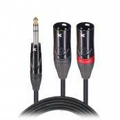 ProX XC-SYXM03 Professional Dual XLR Male to 1/4 Inch TRS Male Audio Splitter Cable with Premium Metal Connectors and Oxygen-Free Copper Conductors