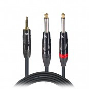ProX XC-MYP10 10ft 3.5mm Mini TRS to Dual 1/4 Inch TS Male Audio Y Cable for Mixers, Audio Interfaces, Mobile Devices, Recording Equipment, and Professional Audio Systems
