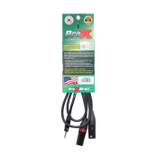 ProX XC-CMXM5 5ft 3.5mm Mini TRS to Dual XLR Male Cable Featuring 20 AWG OFC Conductors, Braided Shielding, and Durable Construction