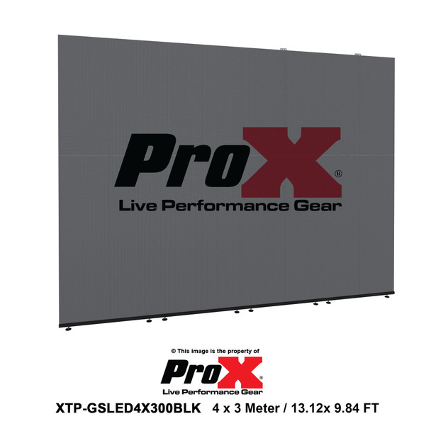 ProX LED Video Display Panel Ground Support System Package 4M/13.12 Ft. Width x 3M/9.84 Ft. Height in Black