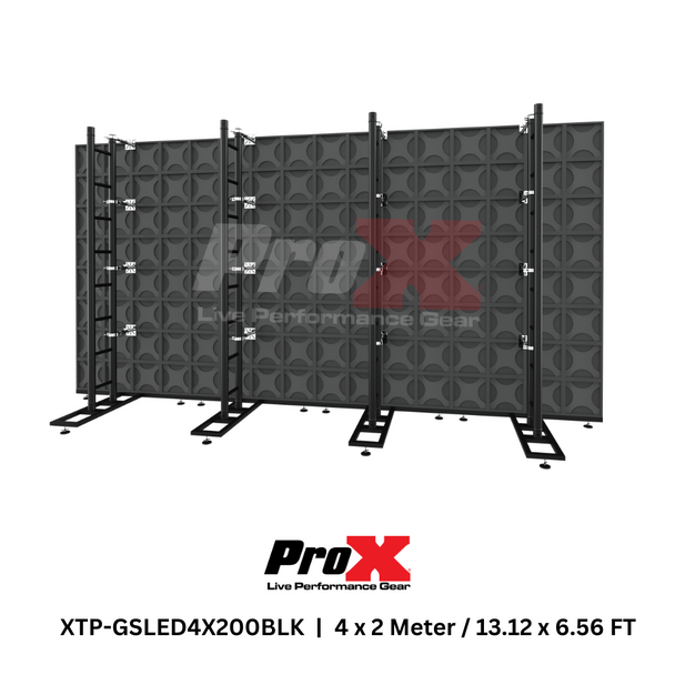 ProX LED Video Display Panel Ground Support System Package 4M/13.12 Ft. Width x 2M/6.56 Ft. Height in Black
